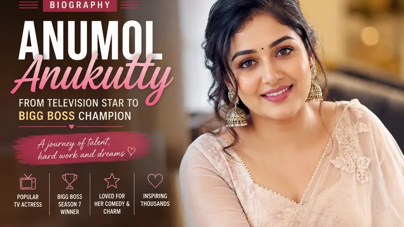 Anumol Anukutty Biography: Age, Family, Career, Bigg Boss, Husband, Net Worth & Latest Updates