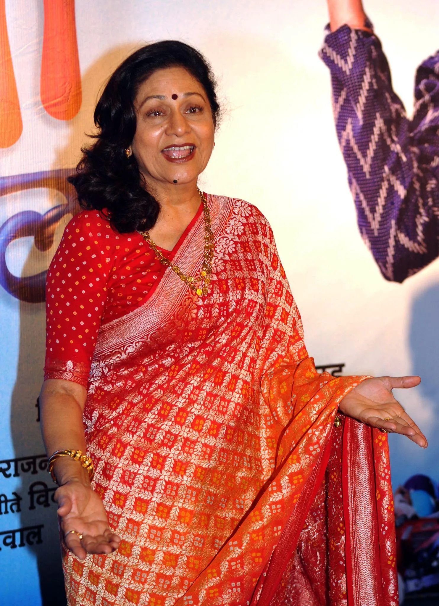 Veteran Indian actress Aruna Irani, known for her memorable performances across films and television.