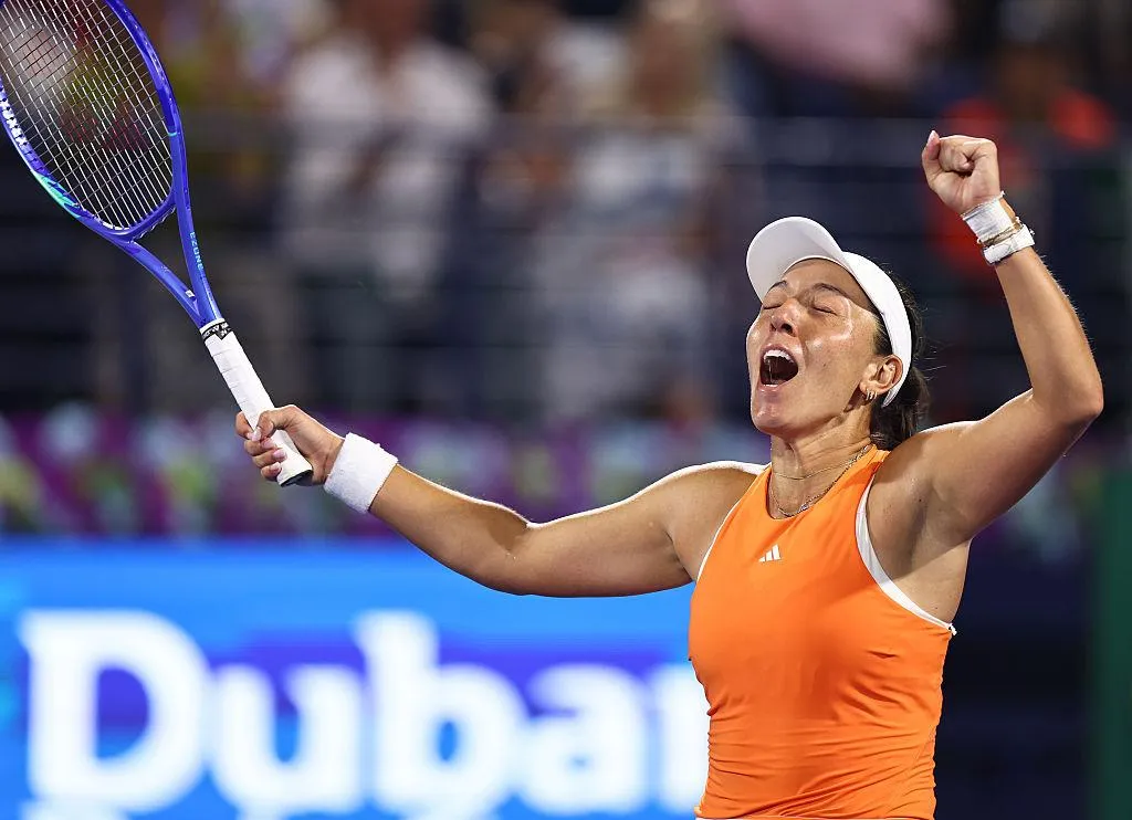 Jessica Pegula celebrates her victory over Sorana Cirstea to reach the 2026 US Open quarter-finals.